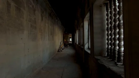 Angkor Wat ancient temple complex UNESCO World Heritage Site, Cambodia (W) Stock Footage 101663094