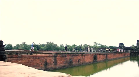 Angkor Wat bridge Видео 52914096