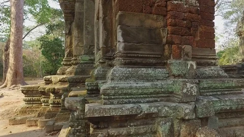 Angkor Wat Complex Small Temple Courtyard Stock Footage 73241454