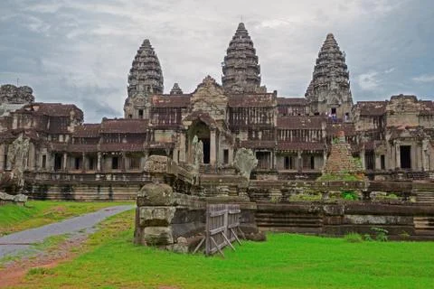 Angkor Wat Entry Foto stock