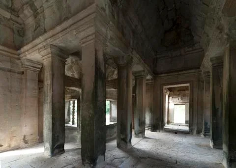 Angkor wat interior Foto stock