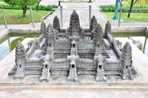 Angkor wat model Stock Photos