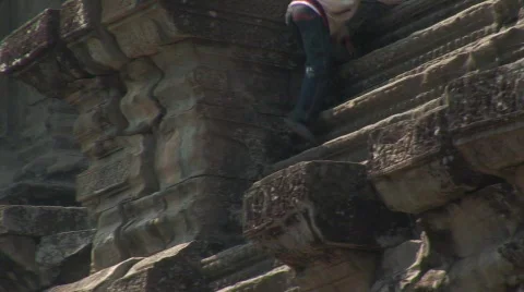 Angkor Wat steps Vídeo Stock 527856