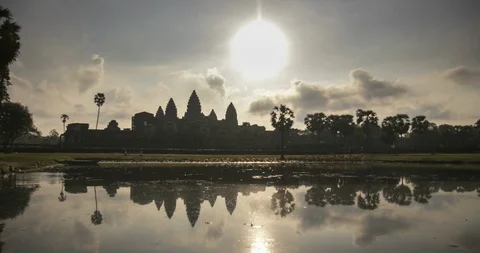 Angkor Wat Sunset Timelapse Video stock 113824434
