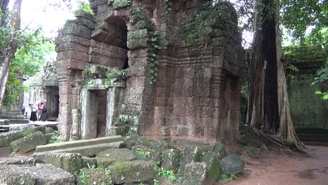 Angkor Wat Ta Prohm Temple Stock Footage 85567491