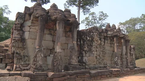 Angkor Wat Temple Complex at Angkor, Siem Reap Province, Cambodia Stock Footage 49683322