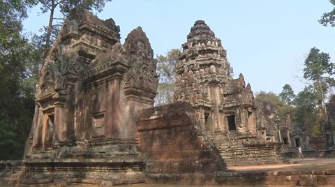 Angkor Wat Temple Complex at Angkor, Siem Reap Province, Cambodia Stock Footage 49683458