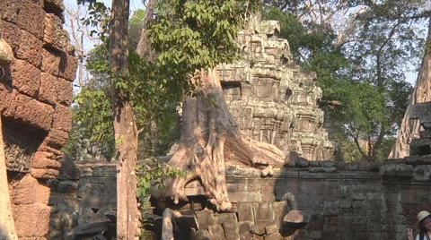Angkor Wat Temple Complex at Angkor, Siem Reap Province, Cambodia Stock Footage 49683543