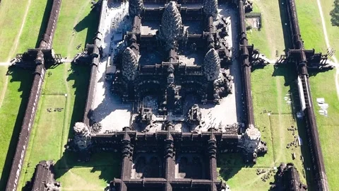 Angkor Wat temple complex in Cambodia – cinematic view Video stock 325079055
