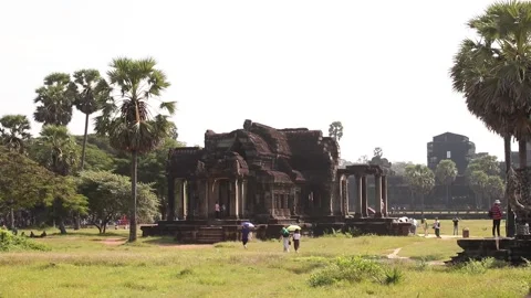 Angkor Wat Temple Complex Stock Footage 207776673