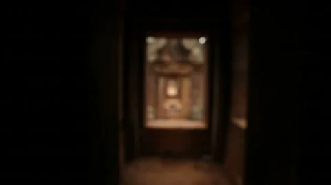 Angkor wat temple hall change of focus Stock Footage 41248484