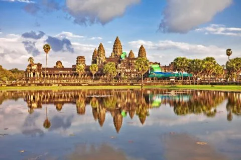 Angkor wat temple Stock Photos