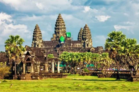 Angkor wat temple Stock Photos