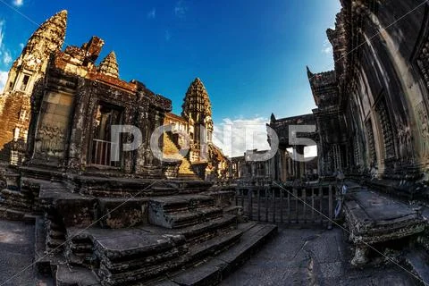 Angkor wat temple Stock Photos
