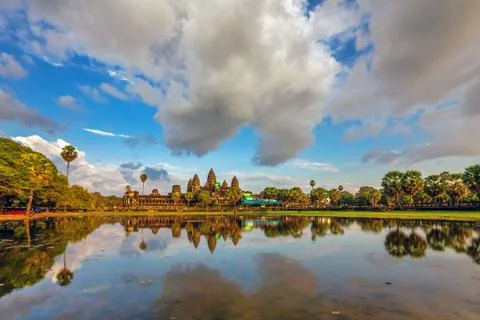 Angkor wat temple Stock Photos