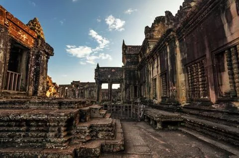 Angkor wat temple Stock Photos