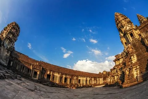 Angkor wat temple Stock Photos
