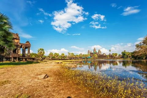 Angkor wat temple Stock Photos
