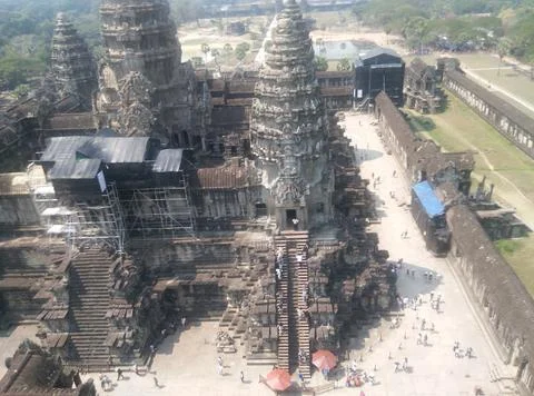 Angkor wat temple Stock Photos
