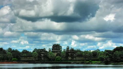 Angkor Wat temple time lapse loop Stock Footage 8987622