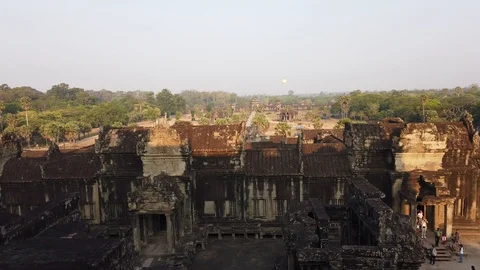  Angkor Wat temple view from the top point. Stock Footage 107278680