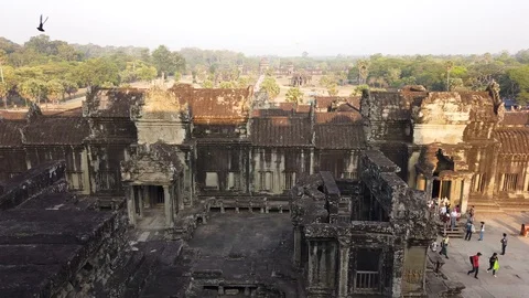  Angkor Wat temple view from the top point. Stock Footage 107278748