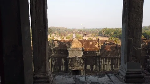 Angkor Wat temple view from the top point. Stock Footage 107278887