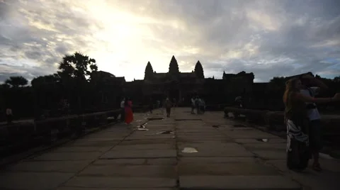 Angkor Wat - time lapse Stock Footage 69037089