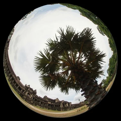 Angkor what timelapse using fisheye lens Video stock 71890482