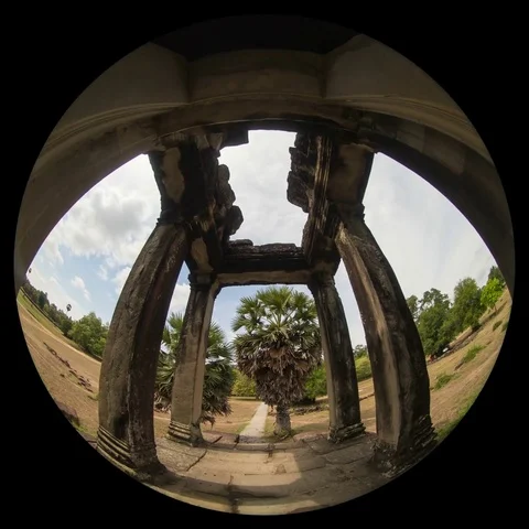 Angkor what timelapse using fisheye lens Video stock 71891558