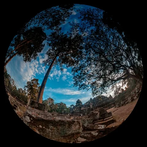 Angkor what timelapse using fisheye lens Video stock 71897277