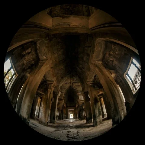 Angkor what timelapse using fisheye lens Stock Footage 71899643