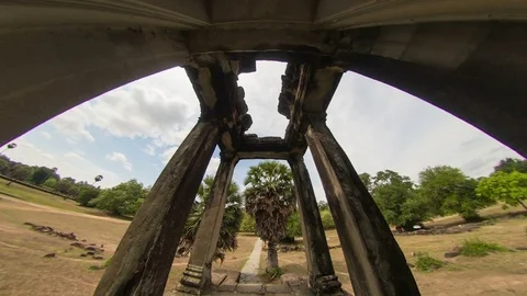 Angkor what timelapse using fisheye lens Stock Footage 81514760