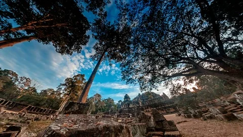Angkor what timelapse using fisheye lens Video stock 81515320