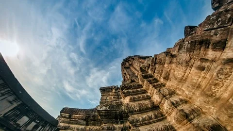 Angkor what timelapse using fisheye lens Stock-Footage 81518669