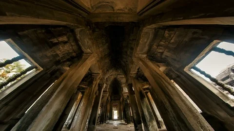 Angkor what timelapse using fisheye lens Stock Footage 81520167