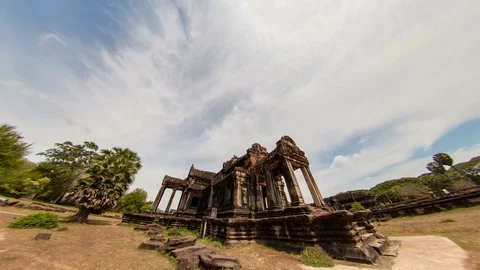 Angkor what timelapse using fisheye lens Stock Footage 81520908