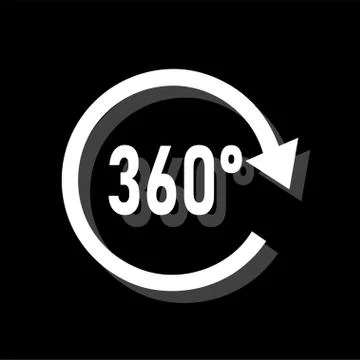 Angle 360 degrees icon flat Stock Illustration