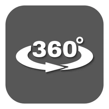 The Angle 360 degrees icon. Rotation symbol. Flat Stock-Illustration