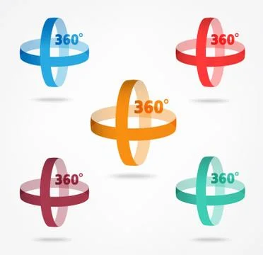 Angle 360 degrees sign icon イラスト素材