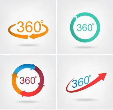 Angle 360 degrees sign icon イラスト素材