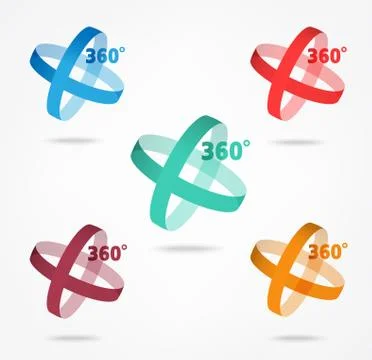 Angle 360 degrees sign icon 库存插图