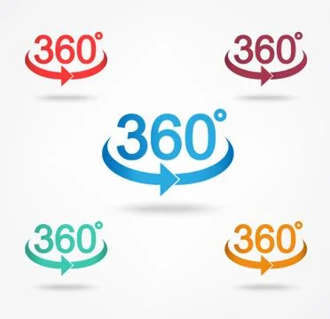 Angle 360 degrees sign icon イラスト素材