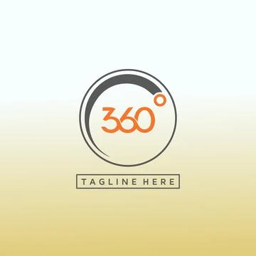 Angle 360 degrees sign icon, vector abstract logo design templates online Stock Illustration