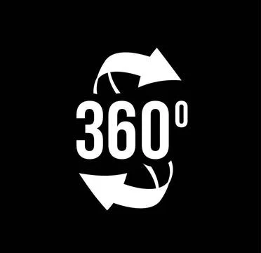 Angle 360 degrees view sign icon. Angle 360 degrees view sign icon. The co... Stock Photos