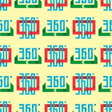 Angle 360 degrees web shape mark vector illustration geometry math seamless Stock Illustration