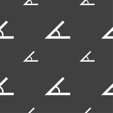 Angle 45 degrees icon sign. Seamless pattern on a gray background. Vector 스톡 일러스트