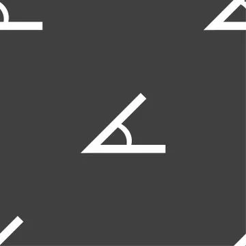 Angle 45 degrees icon sign. Seamless pattern on a gray background. Vector Stock Illustration