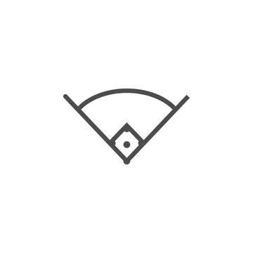 Angle in baseball icon. Elements of web icon. Premium quality graphic design Illustrazione stock