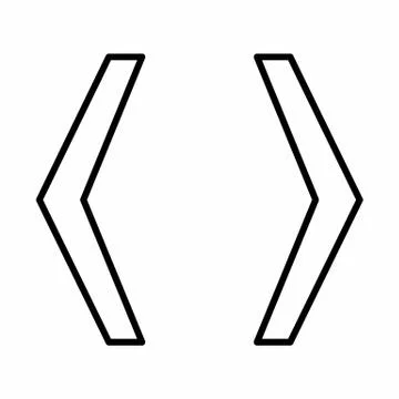 Angle Bracket icon Stock Illustration
